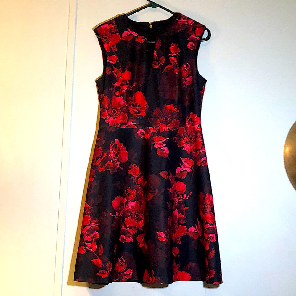 Tommy Hilfiger Fit and Flare Red Floral Dress